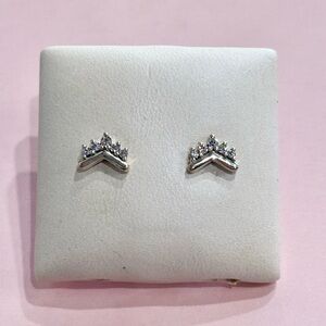 RETIRED Tiara Wishbone Stud Earrings